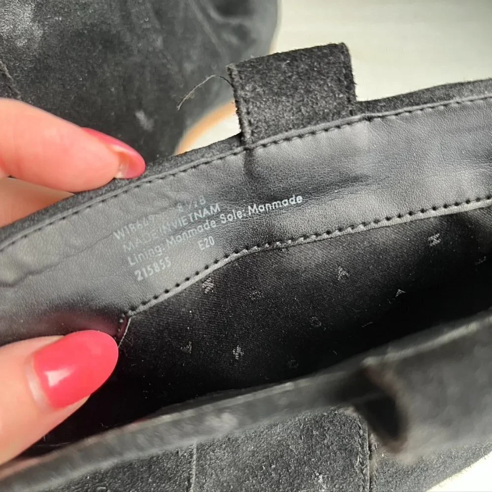 ** Cole Haan Grands Series Rayna Wedge Bootie SZ 8.5B Black Suede pull on